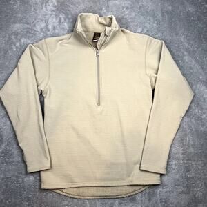 Kenyon FR Shield Sweatshirt Quarter Zip Pullover Mens M Made in USA Waffle Knit